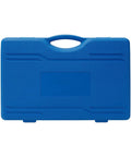 Blue plastic carrying case for Heavy Duty Pro 13 Piece Bearing Flywheel Puller Kit Set Featuring Dual 2 Jaw And 3 Jaw Gear Puller Tools Along With Nine Swap Out Claws And Extra Center Screws Perfect For Mechanics Fixing Cars Trucks Or Repairing Machinery Equipment Safely