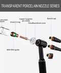 Exploded view of TIG torch showing 90 Piece TIG Welding Torch Accessories Kit For WP17 WP18 WP26 Glass Cup Alumina Nozzle Stubby Gas Lens 10 12