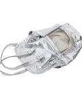 Hot Stuff Fireproof Welding Hood With Unisex Fit For Pros Uses Breathable Inner Layer Flame Retardant Shell Aluminum Foil Build Heat Metal Splash Shield Durable Supplies Gear with silver shiny exterior.