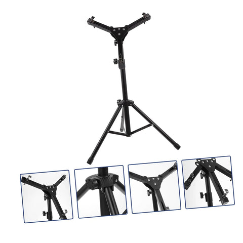 Flat Out Killer Heavy Duty Alloy Drum Rack Featuring A Folding Snare Stand And Fully Adjustable Tripod Shelf Built Tough for snare support.
