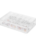 Pro Grade Watch Crown Kit with copper and stainless steel crowns in 12-slot organizer box, sizes 5.3mm, 6.0mm, 7.0mm
