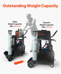 Heavy Duty 2 Tier Welder Cart With Anti Theft Lockable Cabinet, 360 Degree Swivel Wheels, Tank Storage And Safety Chains