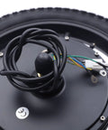 Close-up of the Beefy 16 Inch Front Wheel Hub Motor Kit for E Bikes 1000W 48V Brushless Conversion Kit with wiring details.