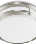 LED Retrofit Downlight Kit For Five To Six Inch Can Lights 4 Pack With 1000 Lumens Dimmable Flicker Free Selectable White Five Color Temperatures 11.5W Equal 60W Requires Housing, shown in brushed metal finish.