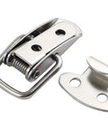 8 Piece Spring Rod Latch Clip Set For Toolbox And Leather Box Doors, Easy Quick Lock Toggle Catch For Cabinets shown