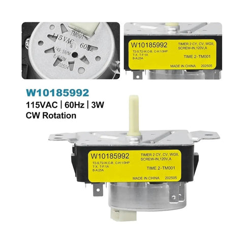 Dryer Programmer Switch W10185992 Element for Kenmore Dryers, Direct Fit Replacement Part, 115V 60Hz Compatible, Easy Install, Durable Electronic Control Switch and Heating Element for Reliable, Efficient Drying, 115VAC 60Hz