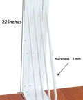 24 Pack Heavy Duty Shelf Brackets Set With Screws White Powder Coat Supports 22 To 26 Inch Deep Shelves Metal L Brackets