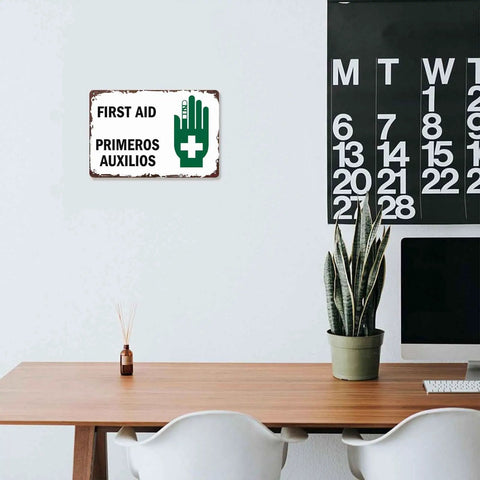 Rugged Aluminum First Aid Safety Sign 8 By 12 Inch For Hospital Clinic Office School Factory Warehouse And Laboratory Wall Decor Built To Last