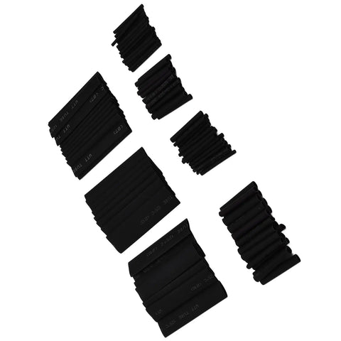 Ultimate Heat Shrink Tubing Assortment Set That Is Awesome For Any DIY Project Including Car Wiring With Insulated Black Heat Sleeves Featuring A 2 To 1 Ratio That Shrinks Tight When You Use Heat For Electrical Protection, assorted sizes