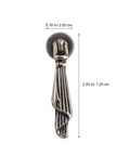Single vintage retro zinc alloy cabinet pull ring handle, dimensions 0.78x2.83 inches, for kitchen cabinets dressers cupboards.