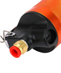 Close-up of High Quality Pneumatic Metal Shear Pliers Head Air Nipper Tool air inlet for cutting metal and plastic sheets.