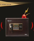 Front view of Electronic Safe Box With Keyboard Lock for Cabinets Home Security Large Interior Space Easy Code Entry and Private Space