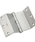 Swing Clear Hinge Satin Chrome 3-1/2 Inch Concealed Screws Ribbed Design Includes Rigid Non-Swivel Staple Hot Rolled Steel Construction