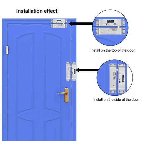 Installation of 12V DC Fail Safe Drop Bolt Door Lock For Access Control Systems With Time Delay 0S 3S 6S on wood door