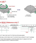 Instruction diagram for Manual Rotary Stage 60mm Rotating Table For Precision Micropositioning R60A-R with coarse and fine adjustments.