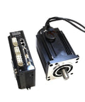 Sick Nema 52 Closed Loop Stepper Motor And Control Driver Kit Featuring 130mm Flange, with sleek black casing and 24mm shaft.