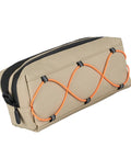 Front Bike Bag With Waterproof Insulation And Large Capacity On Handlebar Storage For Mountain And Road Bikes, khaki, orange cord