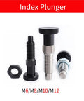 Built Tough Retractable Plunger Handle Spring Pins Featuring Dead Nuts Precision Indexing and Slick Self Resetting Action for jig indexing and assembly.