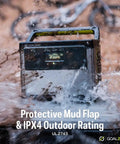 Yeti Portable Power Station 499 Watt Hour LiFePO4 Battery Water Resistant And Dustproof in muddy water outdoor setup