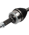 Close-up of CV axle from Front CV Axle And Wheel Bearing Kit Four Piece Set With Two CV Axles And Two Front Bearings For 2011 To 2013 Kia Forte