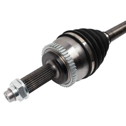Close-up of CV axle from Front CV Axle And Wheel Bearing Kit Four Piece Set With Two CV Axles And Two Front Bearings For 2011 To 2013 Kia Forte