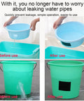 Image showing a leak sealed using Flexible Rubberized Waterproof Tape 4 Inch 5 Foot Patch And Seal For Leaks, before and after use.