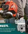 Carburetor Replacement Kit With Fuel Maintenance And Spark Plug For Trimmers GT225 GT225i GT225L PAS225 PE225 PPF225 SHC225 SRM225 SRM225U Includes ZAMA RB K93 A021001690 A021001691 A021001692 front view