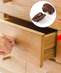 Premium 8 Pack Drawer Slide Replacement Kit Featuring Smooth Roller Tracks showing a smooth gliding drawer with a plastic guide.