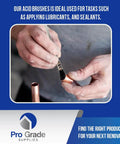 Using Boar Hair Acid Flux Brushes Set 36 Count Three Eighths Inch to apply lubricant on a copper pipe