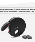 Six Position 1 Inch Telescope Filter Wheel Made From Aluminum Alloy With Sunshade Cover For Easy Magnetic Filter Swaps shown in black