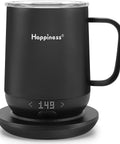 Self Heating Coffee Mug With Temperature Control Smart Cup 12 Oz Travel Warmer with digital display and charging base