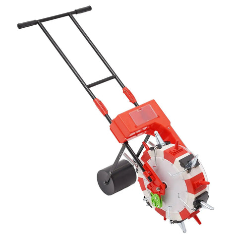 Hand Push Garden Seeder With Six Nozzles And Seed Box, Adjustable Planting Depth And Quantitative Sowing One To Two Seeds