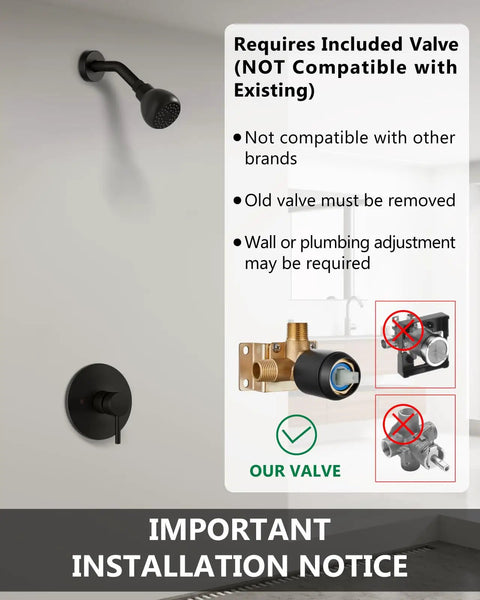Matte Black Shower Faucet Set With Rough In Valve And Shower Head Crafted From Sus304 Stainless Steel And Solid Brass For Rust Resistant Daily Showers Built Like A Tank Straight Up Game Changer For Your New Bath