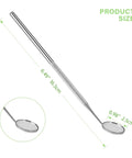 Stainless Steel Dental Mirror With Handle 6.5 Inch Angled 45 Degree Must Have Pro Grade Tool For Teeth Cleaning Plaque Check