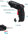 Detailed view of 8 In 1 Electric Screwdriver And Cordless Drill With Adjustable Grip and Forward Reverse Toggle for No Sweat Tightening.