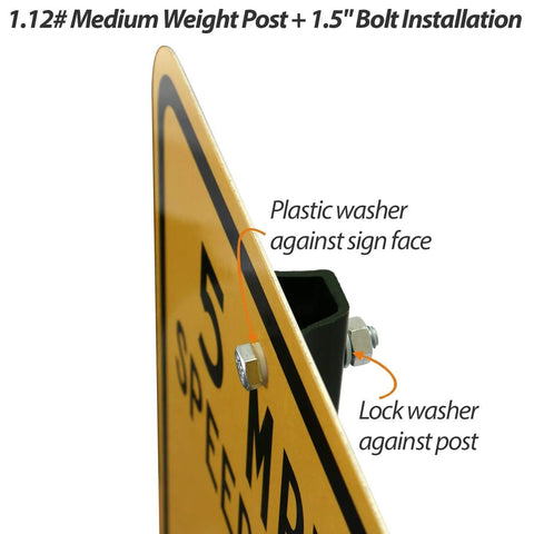 Post Attachment Kit With Heavy Duty And Economy Bolts, Two Bolt Sizes For Medium, Heavyweight U Channel And Square Posts, 2.5 By 0.3125 Inch Bolt Kit New And Improved For Flexible Fit