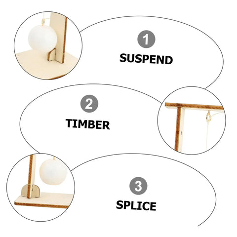 Two Piece Physics Principle Experiment Kit For Students, Safe Lightweight Science Tools with floating ball and timber assembly