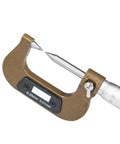 Compact Double Tip Mechanical Micrometer For Straight Up Accurate Outer Diameter Groove Keyway Measurement 0 To 25 Mm Range with precision tips.