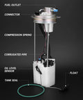 Plug And Play Electric Fuel Pump Module Assembly For 2009 2010 2011 2012 2013 Chevy Silverado 1500 And GMC Sierra 1500 V8 4 8L 5 3L 6 2L Also Fits 2009 Silverado 6 0L And 2012 Yukon XL 1500 V8 6 2L Replacement OE E3817M SP6627M showing components