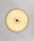 Crystal Ceiling Fan Lights With Remote Retractable Blades 42-Inch Black Chandelier Ceiling Fan viewed from below
