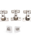 Three Piece Folding Cabinet Hinges Zinc Alloy With Soft Close Buffer 180 Degree Action Short Arm For Cabinets Wardrobes And Tables