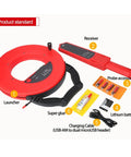 No Sweat Wall Scanner With Dead Easy Stud Detection And Deep Range Pipe Blockage Locator For Live Wire Cable Finder Plus Reliable Plumbing Diagnostic Tool kit including launcher, receiver, and accessories.