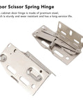 Two Sets Steel Cabinet Door Hinges With Cupboard Hinges 45 Degree Down Flip Scissor Spring Design Beefed Up Rust Resistant