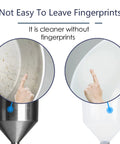 Comparison of clean and dirty surfaces on No Fuss Easy Fill Manual Paste And Liquid Filling Machine 5 To 50 Ml Adjustable Bottle Filler.