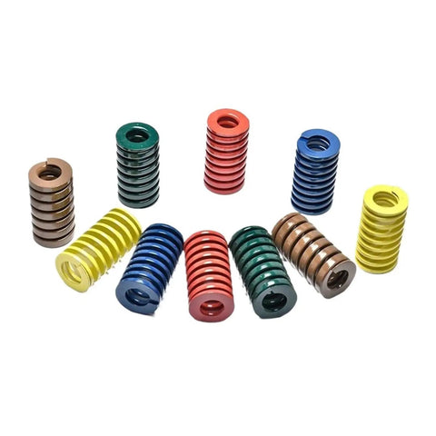Colorful industrial grade spring hardware set featuring different sizes and materials for versatile applications.