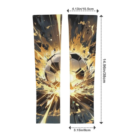 Beat The Summer Heat With These Fly Cooling Arm Sleeves Ultra Soft Ice Silk Fabric Keeps You Chilling During Running Golf Or Cycling Two Pack Breathable sun guards featuring a soccer theme design.