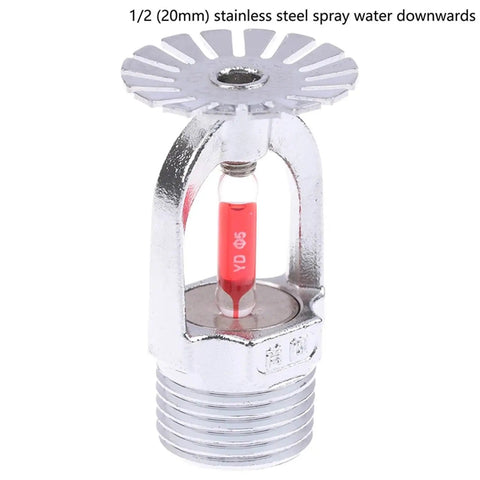 One Piece Workhorse Spray Sprinkler Head For Fire Extinguishing Rig With Reliable 57 68 79 93 Degree Ratings And 20mm Downward Port For Solid Protection, stainless steel with glass bulb.