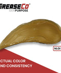 GreaseCo GenPurpose general-purpose lithium grease smear, amber color with NLGI 2 badge