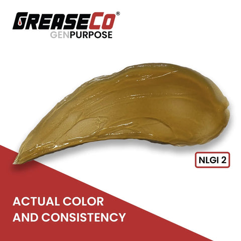 Go To All Purpose Lithium Grease EP 10 Pack For High Temp Machinery NLGI 2 Amber Grease showing color and consistency, close-up view.