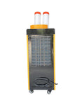 Straight Up Powerhouse Dual Hose Portable Air Conditioner And Commercial Grade Heater, front view with dual exhaust hoses.